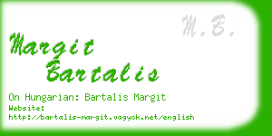 margit bartalis business card